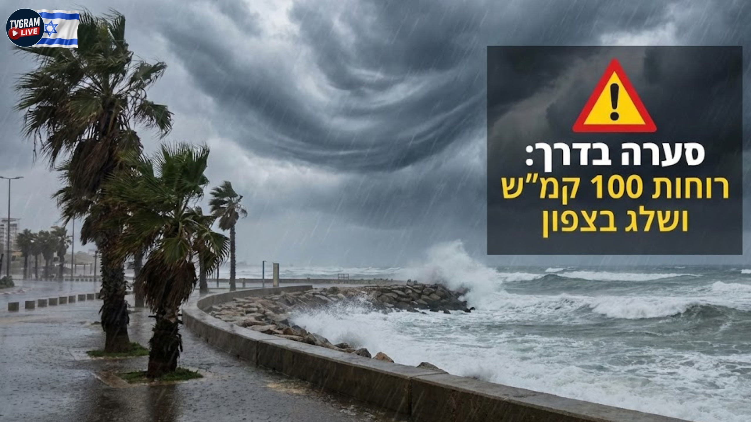 החורף חוזר ב"סיבוב שני": רוחות של 100 קמ"ש, הצפות ושלג בצפון – התחזית המלאה