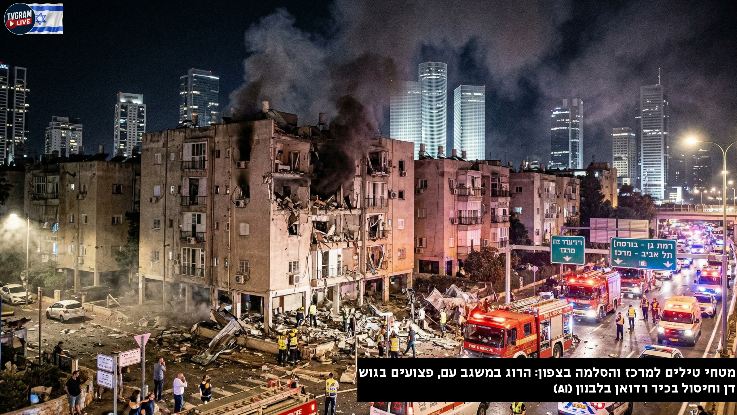 מטחי טילים למרכז והסלמה בצפון: הרוג במשגב עם, פצועים בגוש דן וחיסול בכיר רדואן בלבנון